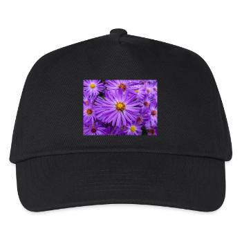New England aster also hairy Michaelmas-daisy - Kids’ Baseball Cap - black - Front