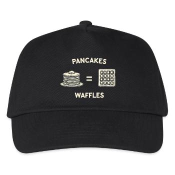 Pfannkuchen und Waffeln - Kinder Basecap - Schwarz - Vorne