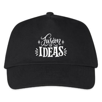 Fusion Idee Kreativ Schrift - Kinder Basecap - Schwarz - Vorne