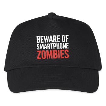 Beware Of Smartphone Zombies 7 - Kinder Basecap - Schwarz - Vorne