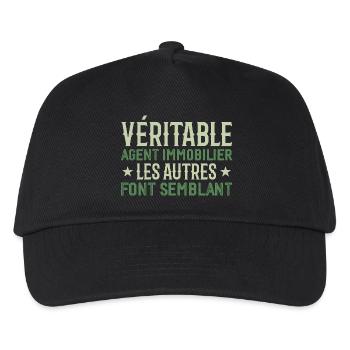 Real Estate Agent Gift Humor - Kids’ Baseball Cap - black - Front