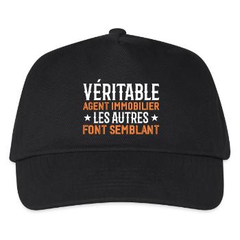 Real Estate Agent Gift Humor - Kids’ Baseball Cap - black - Front