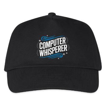 Technischer Support Computerfreak Nerd - Kinder Basecap - Schwarz - Vorne