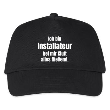 Installateur - Kinder Basecap - Schwarz - Vorne