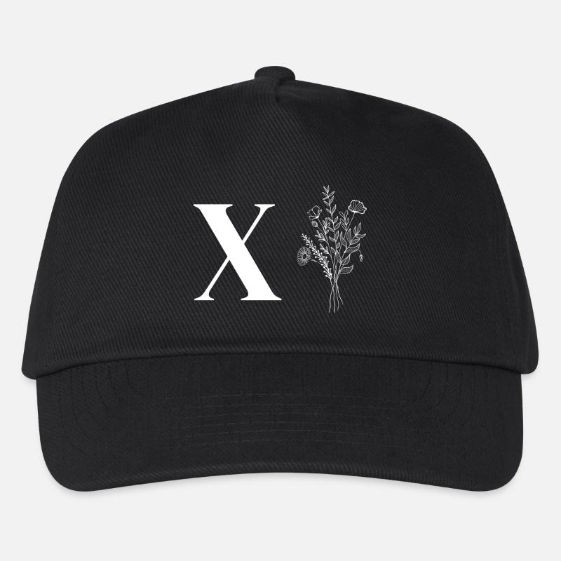 Lette X Minimalistische Blumen - Kinder Basecap - Schwarz