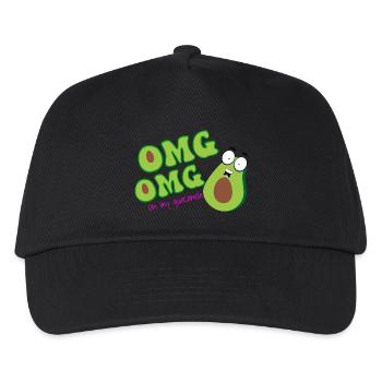 "Oh My Guacamole" – für echte Avocado-Fans - Kinder Basecap - Schwarz - Vorne