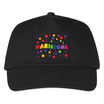 Karneval FASCHING Kostüm Fastnacht - Kinder Basecap - Schwarz - Vorne