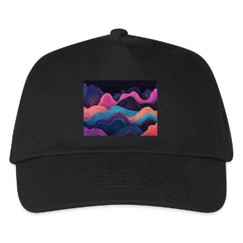 Neon clean waves - Kinder Basecap - Schwarz - Vorne