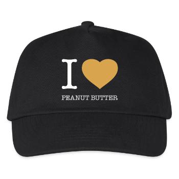 I LOVE PEANUT BUTTER - Kinder Basecap - Schwarz - Vorne