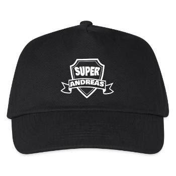 Vorname Andreas - Kinder Basecap - Schwarz - Vorne