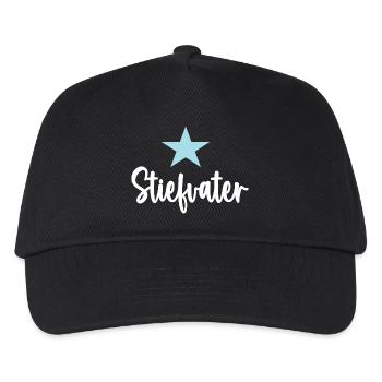 Stiefvater Geburtstag Bonus Papa Vater Vatertag - Kinder Basecap - Schwarz - Vorne