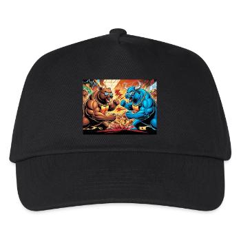 Baeren und Bullen Markt - Boerse - Kinder Basecap - Schwarz - Vorne