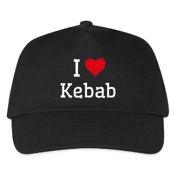 Ich liebe Kebab - Kinder Basecap - Schwarz - Vorne