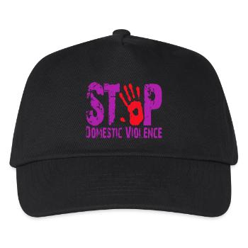 October Stop Domestic Violence Awareness - Kids’ Baseball Cap - black - Front