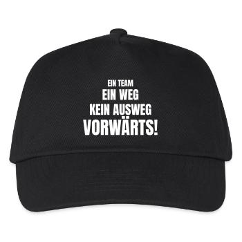 Ein Team, kein Weg, kein Ausweg, Vorwärts! - Kinder Basecap - Schwarz - Vorne