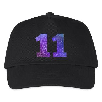 Galaxie Nummer 11 - Kinder Basecap - Schwarz - Vorne