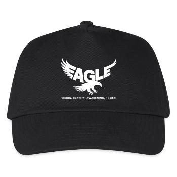 Adler Krafttier – Spirituelles Totemtier Design - Kinder Basecap - Schwarz - Vorne