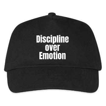 Discipline Over Emotion – Statement Shirt - Kinder Basecap - Schwarz - Vorne
