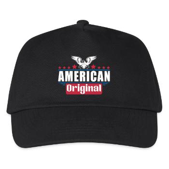 Aigle patriotique drapeau américain Design - Casquette de baseball Enfant - noir - Devant