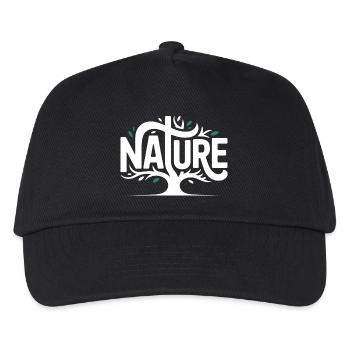 Natur - Coo Tree Logo - Kinder Basecap - Schwarz - Vorne