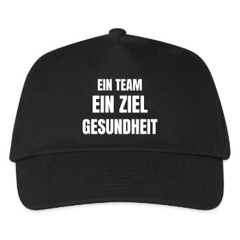 One team, one goal, health! - Kids’ Baseball Cap - black - Front