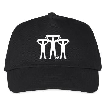 Fussball Mannschaft Fans - Kinder Basecap - Schwarz - Vorne