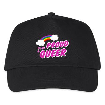 Proud to be Queer LGBT Rainbow Gay Shirt - Kids’ Baseball Cap - black - Front