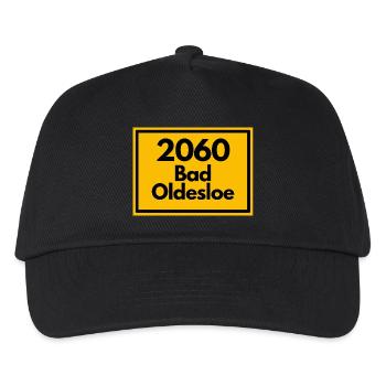 Ortsschild - damals alte PLZ 2060 BAD OLDESLOE - Kinder Basecap - Schwarz - Vorne