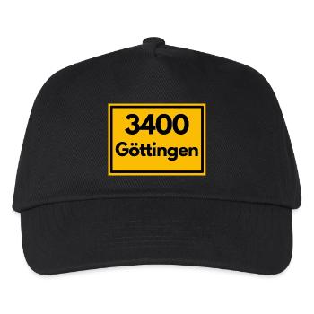 Ortsschild - damals Retro alte PLZ 3400 GÖTTINGEN - Kinder Basecap - Schwarz - Vorne