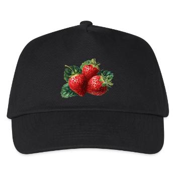 Fraise - Casquette de baseball Enfant - noir - Devant
