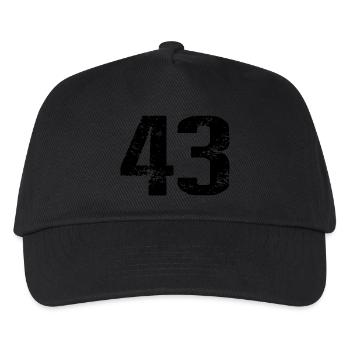 43 Number Jersey - Kids’ Baseball Cap - black - Front