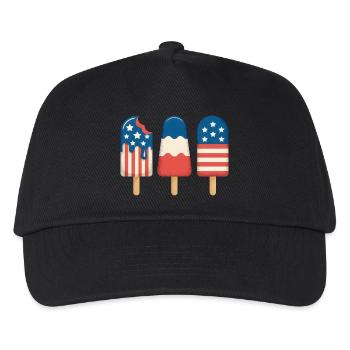 Cream Lover Independence Day 4th of July - Kinder Basecap - Schwarz - Vorne