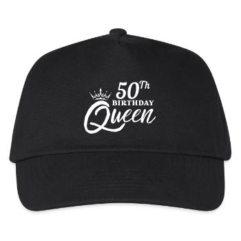 50th birthday queen - Kids’ Baseball Cap - black - Front