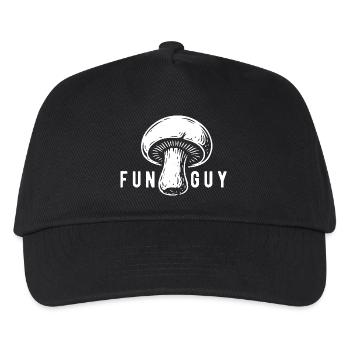 Champignon Funguy Pilzsammler - Pilze - Spruch - Kinder Basecap - Schwarz - Vorne