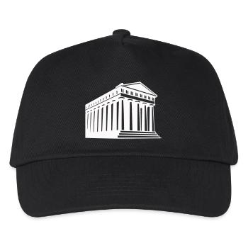 Antike griechische Tempelillustration - Kinder Basecap - Schwarz - Vorne