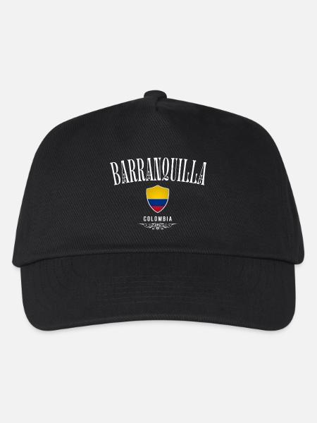 Barranquilla, Kolumbien, minimalistisches, elegantes Design - Kinder Basecap - Schwarz