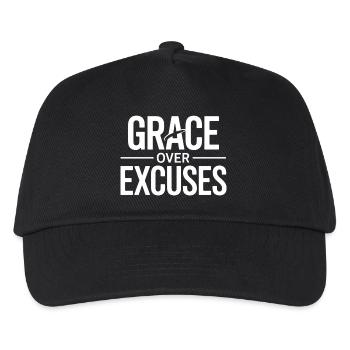 La grâce chrétienne plutôt que les excuses La grâce plutôt que les excuses - Casquette de baseball Enfant - noir - Devant