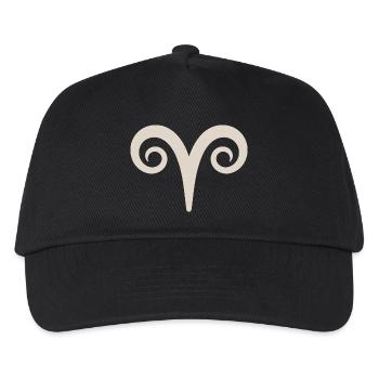 Widder Sternzeichen Symbol Aries Horoskop Widder - Kinder Basecap - Schwarz - Vorne
