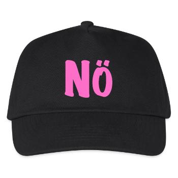Nope - neon pink - Nope Neon - Kids’ Baseball Cap - black - Front