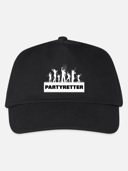 PARTYRETTER - Kinder Basecap - Schwarz