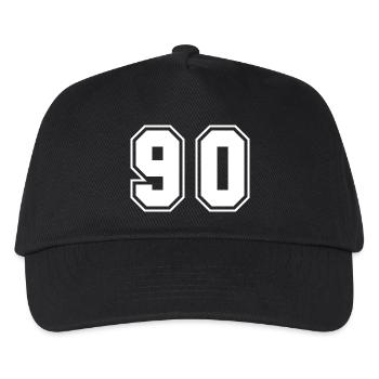 Retro Number Pad Design in Black White - Kids’ Baseball Cap - black - Front