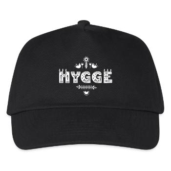 Hygge Typografie Folk Art - Kinder Basecap - Schwarz - Vorne