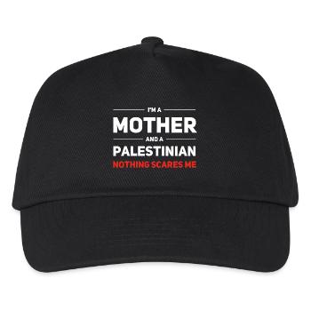 Mother and Palestinian - Nothing Scares Me - Kids’ Baseball Cap - black - Front