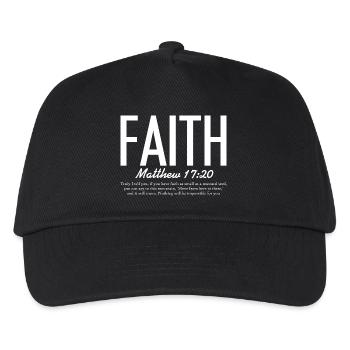 Faith Like a Mustard Grain - Kids’ Baseball Cap - black - Front