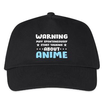 Anime conversation avertissement disant chemise - Casquette de baseball Enfant - noir - Devant