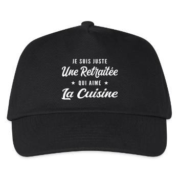 Retired Gourmet: Love Cooking - Kids’ Baseball Cap - black - Front
