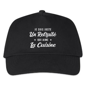 Retraité gourmet: J'aime la Cuisine - Casquette de baseball Enfant - noir - Devant