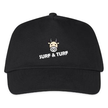 SURF AND TURF - Kinder Basecap - Schwarz - Vorne