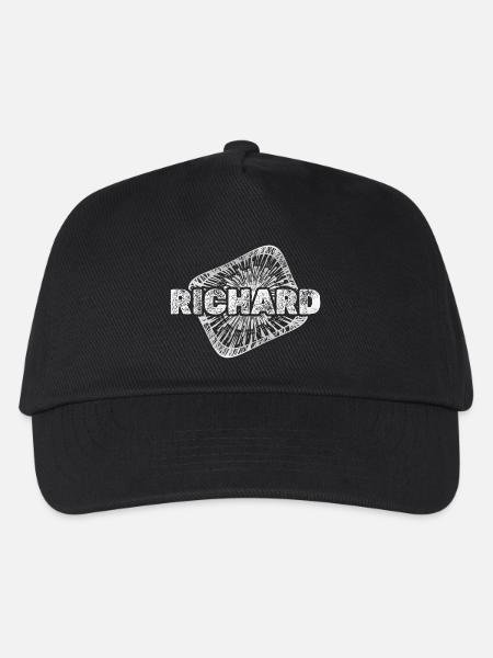RICHARD Strahlenlogo Druck - Kinder Basecap - Schwarz