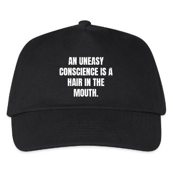 Une conscience inquiète est un cheveu dans la bouche - Casquette de baseball Enfant - noir - Devant